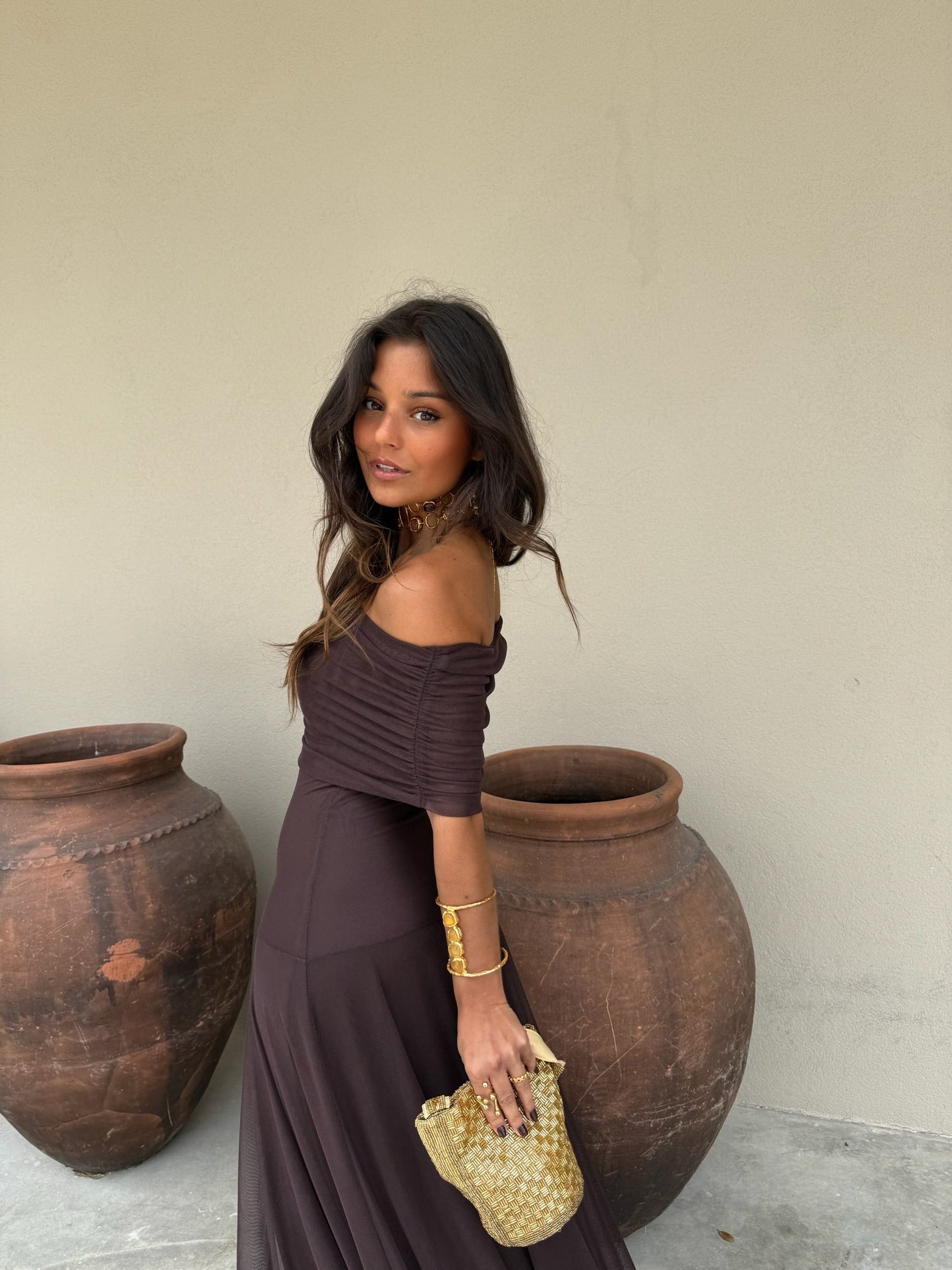 Robe Séléna en Marron
