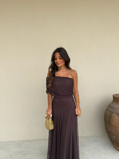 Robe Séléna en Marron