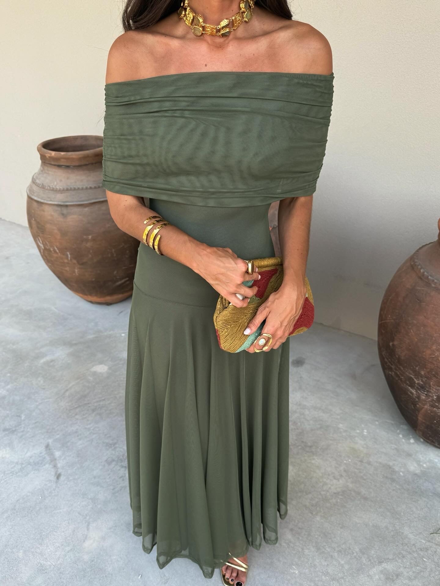 Robe Séléna en Kaki