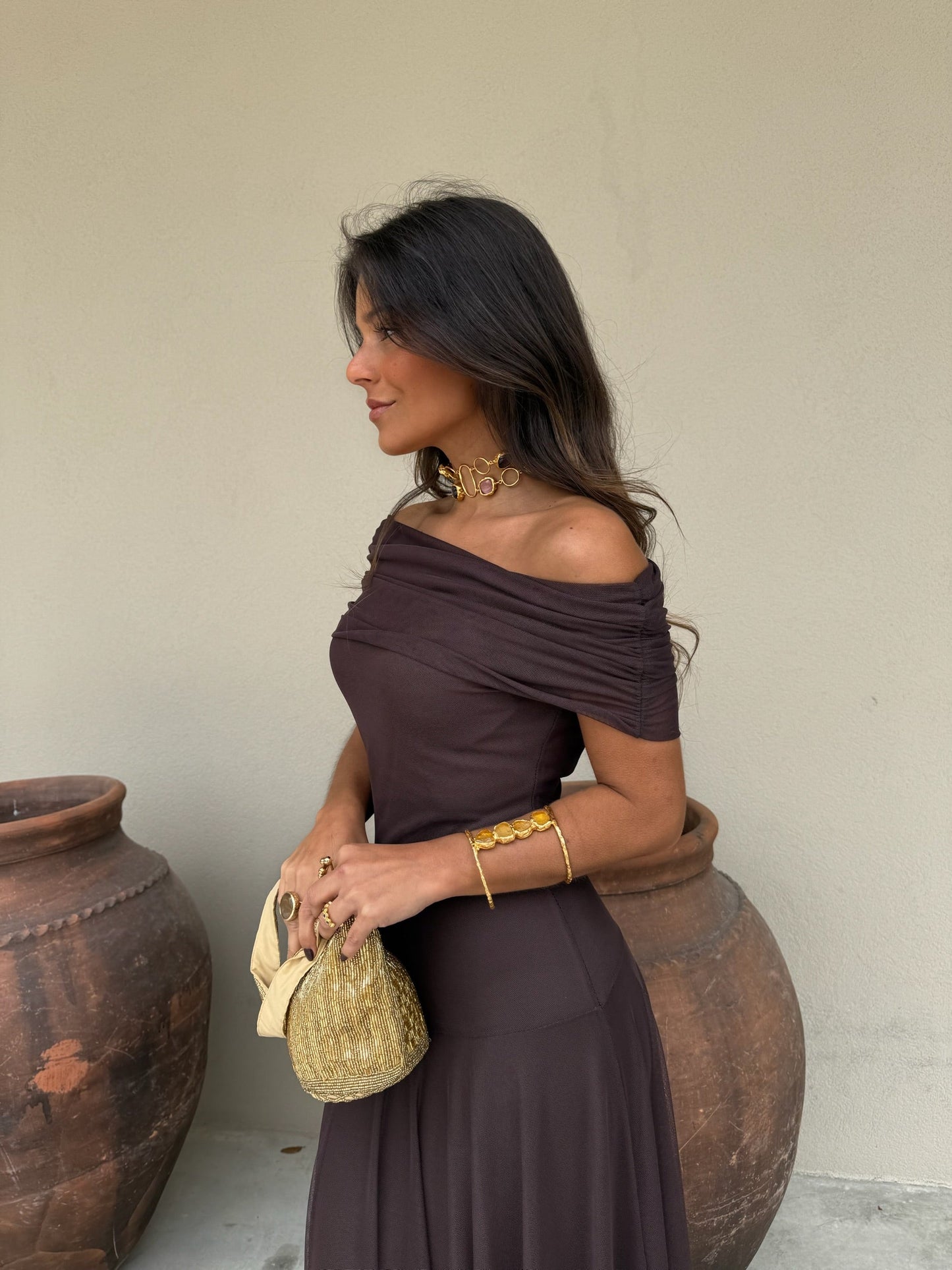 Robe Séléna en Marron